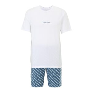 Calvin Klein Underwear Rövid pizsama  kék / fehér