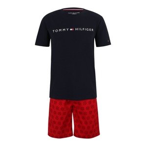 Tommy Hilfiger Underwear Rövid pizsama  tengerészkék / piros / fehér