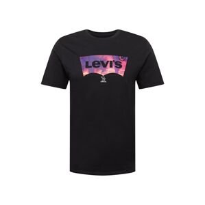 LEVI'S Póló  fekete / lila / rózsaszín / fehér