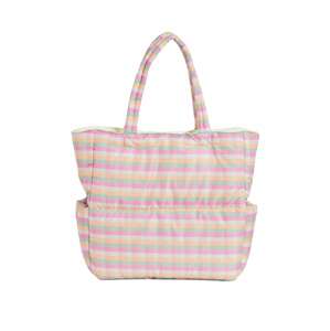 VILA Shopper táska 'Charlot'  pasztellzöld / pasztellnarancs / rózsaszín / fehér