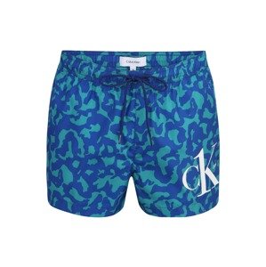 Calvin Klein Swimwear Rövid fürdőnadrágok  kék / türkiz / fehér