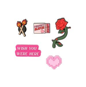 Crocs Kitűzők 'Valentines Girly'  rózsaszín / rózsaszín / piros / fűzöld