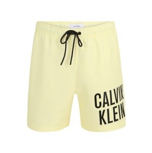 Calvin Klein Rövid fürdőnadrágok  világos sárga / fekete