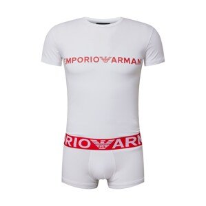 Emporio Armani Rövid pizsama  piros / fehér