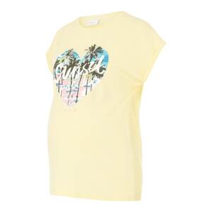 MAMALICIOUS Póló 'VACAY'  világos sárga / világos-rózsaszín / fekete / fehér