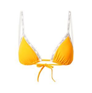 Calvin Klein Swimwear Bikini felső  világos narancs / fehér / fekete