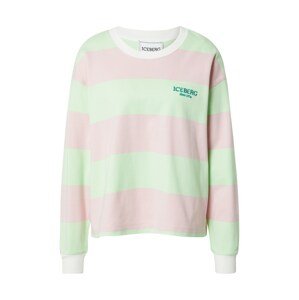 ICEBERG Tréning póló  rózsaszín / pasztellzöld / fehér