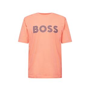 BOSS Green Póló 'Teeos'  tengerészkék / világos narancs