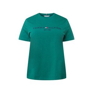 Tommy Hilfiger Curve Póló  smaragd / tengerészkék / fehér / piros