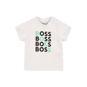 BOSS Kidswear Póló  világoszöld / fekete / fehér