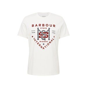 Barbour International Póló  fehér / vérvörös / szürke