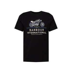 Barbour International Póló  bazaltszürke / fekete / fehér