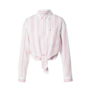 Tommy Jeans Blúz  fehér / világos-rózsaszín