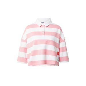 Tommy Jeans Póló  világos-rózsaszín / fehér