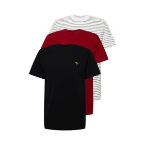 Abercrombie & Fitch Póló  fekete / fehér / piros / aranysárga