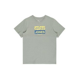 Jack & Jones Junior Póló 'John'  füstszürke / kék / világos sárga