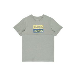 Jack & Jones Junior Póló 'John'  kék / világos sárga / füstszürke