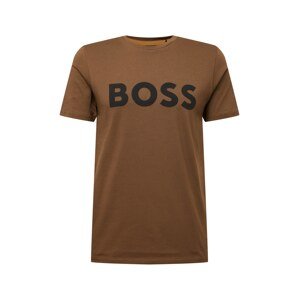 BOSS Orange Póló 'Thinking'  khaki / fekete