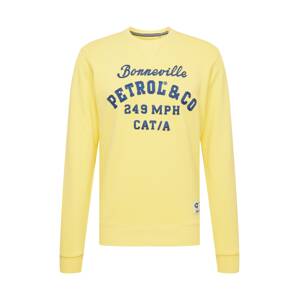 Petrol Industries Tréning póló  kobaltkék / világos sárga