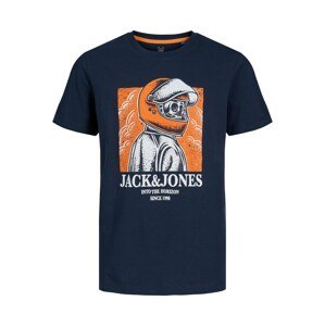 Jack & Jones Junior Póló  tengerészkék / sötét narancssárga / fehér
