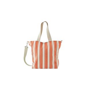 PIECES Shopper táska 'Vaia'  narancsvörös / fehér / természetes fehér