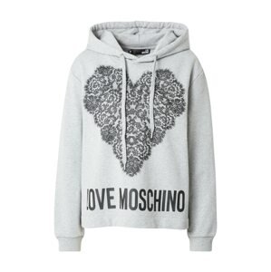 Love Moschino Tréning póló  szürke melír / fekete