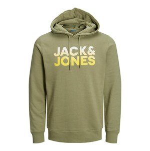JACK & JONES Tréning póló 'WALLACE'  khaki / fehér / sárga