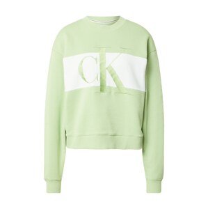 Calvin Klein Jeans Tréning póló  világoszöld / fehér
