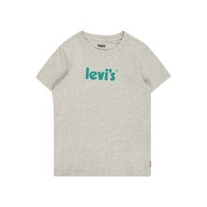 LEVI'S Póló  szürke melír / smaragd / fehér