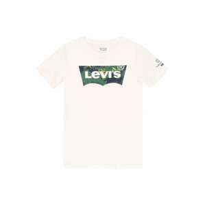 LEVI'S Póló  fehér / fűzöld / fekete / limone