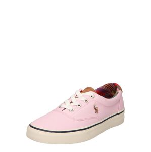 Polo Ralph Lauren Rövid szárú edzőcipők 'KEATON'  rózsaszín / konyak