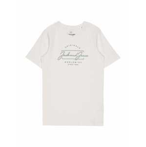 Jack & Jones Junior Póló 'Elden'  fehér / smaragd