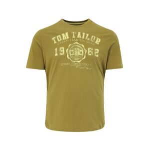 TOM TAILOR Men + Póló  olíva / pasztellsárga