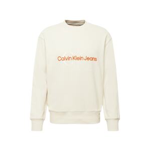 Calvin Klein Jeans Tréning póló  krém / narancs / fehér