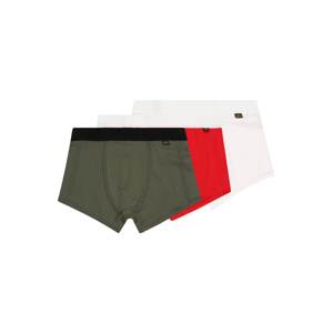 ALPHA INDUSTRIES Boxeralsók  khaki / sötét narancssárga / piros / fekete / fehér