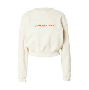 Calvin Klein Jeans Tréning póló  krém / narancs