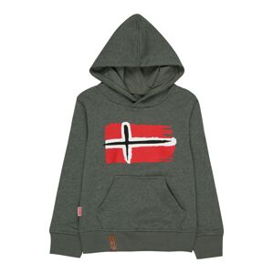 TROLLKIDS Sport szabadidős felsők 'Trondheim'  khaki / piros / fehér / fekete