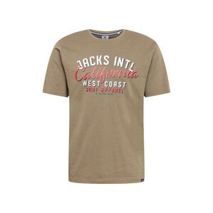 Jack's Póló  khaki / fehér / tengerészkék / tűzpiros