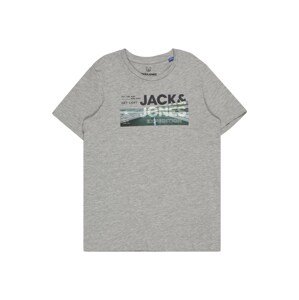 Jack & Jones Junior Póló  szürke melír / sötétzöld / fekete / fehér