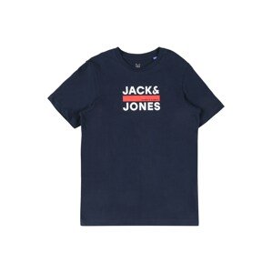 Jack & Jones Junior Póló 'Dan'  fehér / tengerészkék / dinnye