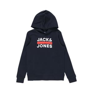 Jack & Jones Junior Tréning póló 'DAN'  tengerészkék / fehér / piros