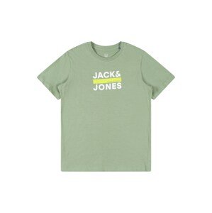 Jack & Jones Junior Póló 'Dan'  alma / fehér / limone