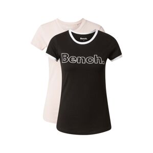 BENCH Póló 'KASHA'  pasztell-rózsaszín / fekete / fehér