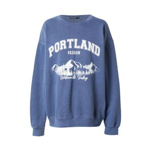 Nasty Gal Tréning póló 'Portland'  kék / fehér