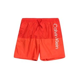 Calvin Klein Swimwear Rövid fürdőnadrágok  narancsvörös / világospiros / fehér