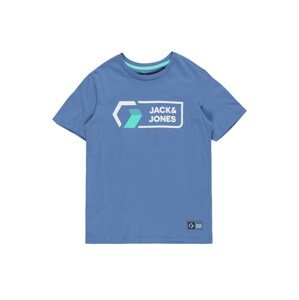 Jack & Jones Junior Póló 'LOGAN'  kék / fehér / türkiz