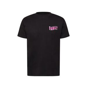 Family First Póló  szürke / rózsaszín / fekete / fehér