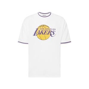 NEW ERA Póló 'Los Angeles Lakers'  fehér / sárga / lila