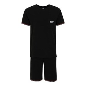 Moschino Underwear Rövid pizsama  fekete / fehér / piros