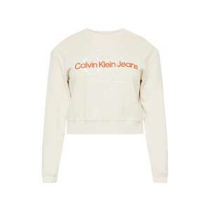 Calvin Klein Jeans Curve Tréning póló  bézs / narancs / fehér